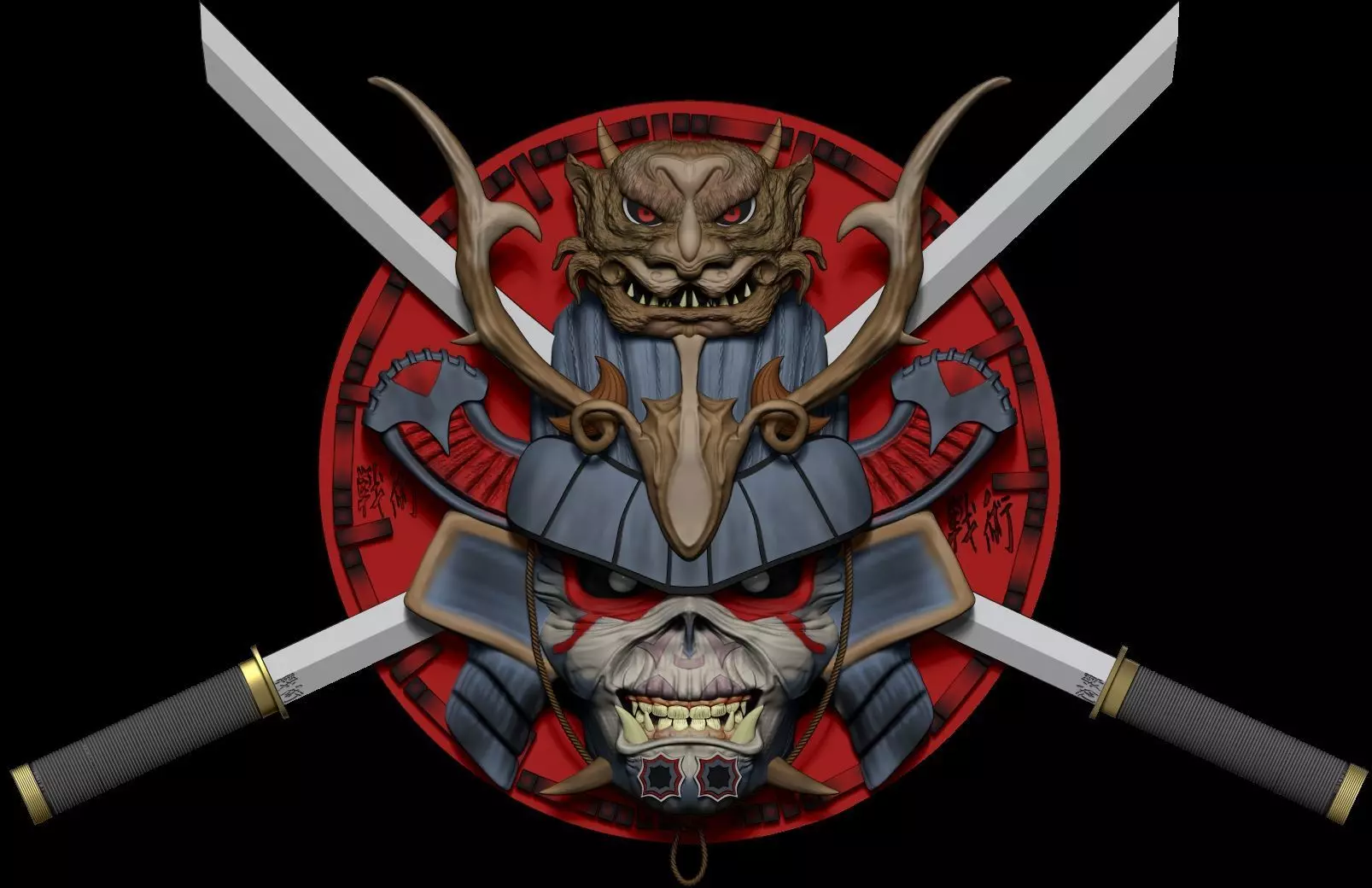 Japanese Eddy iron maiden 3D print model_0