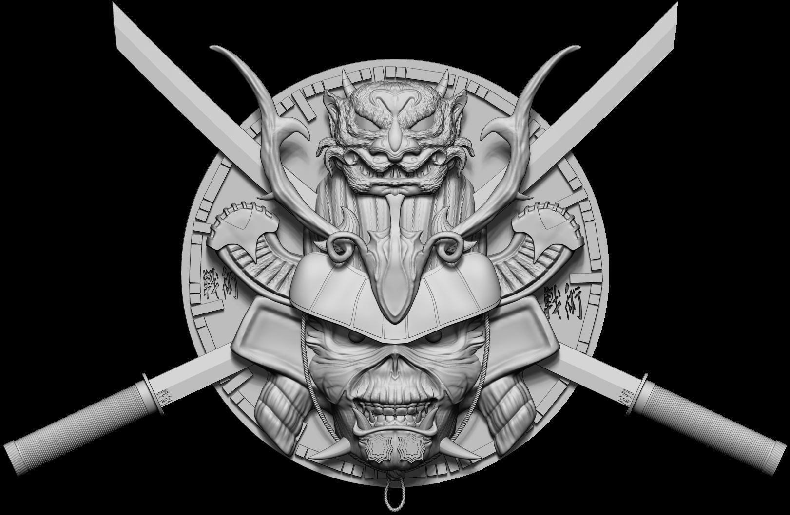 Japanese Eddy iron maiden 3D print model_1