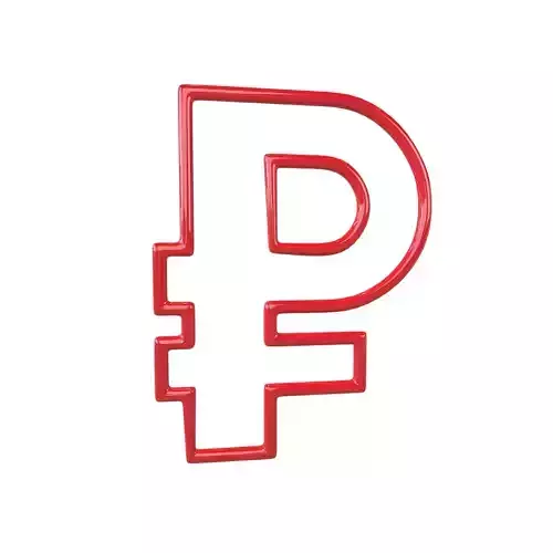 Neon Ruble Symbol v1 002