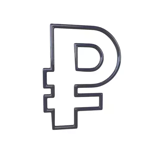 Neon Ruble Symbol v1 004