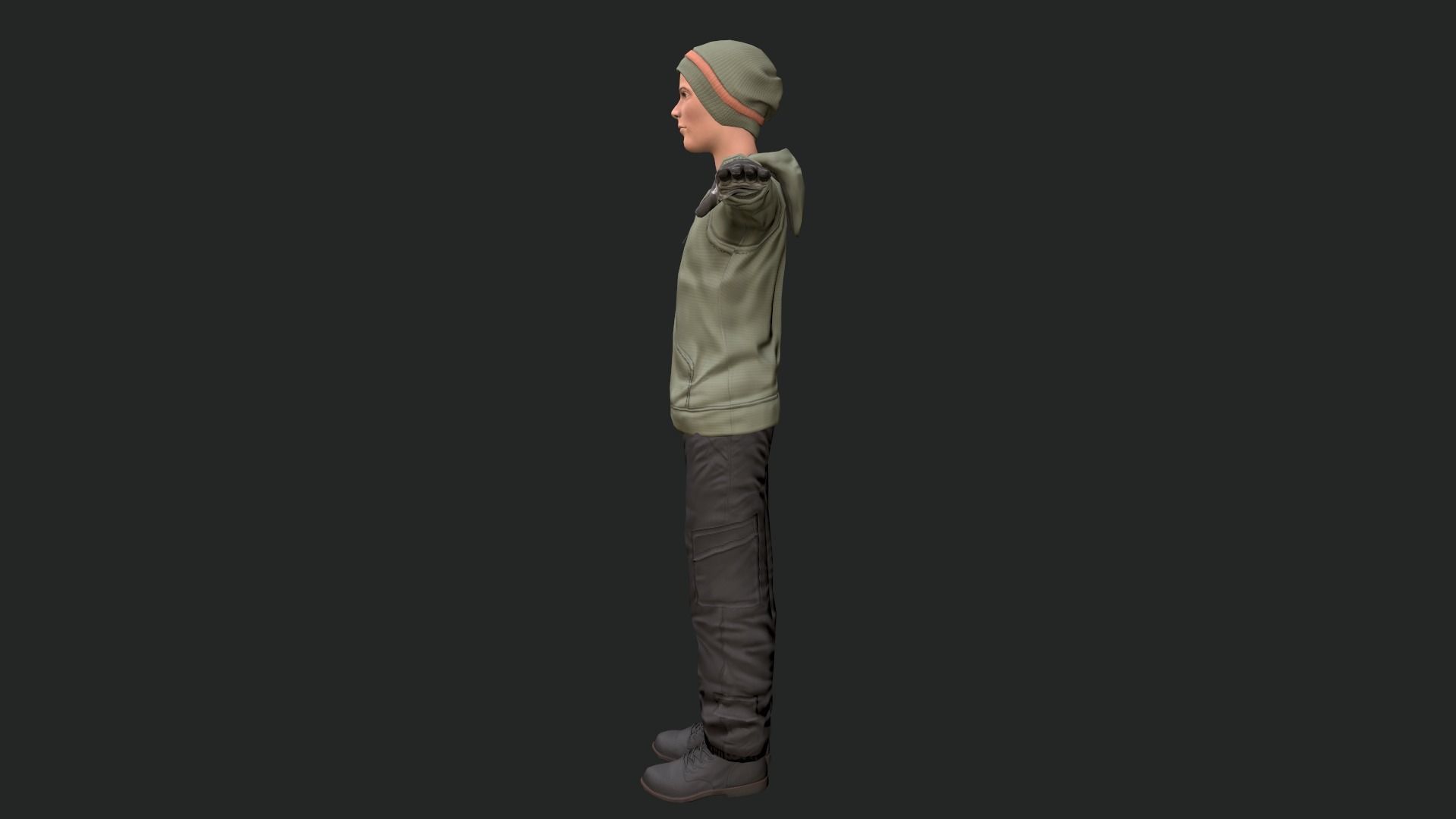 Cool Boy - Game Ready Low-poly 3D model_9