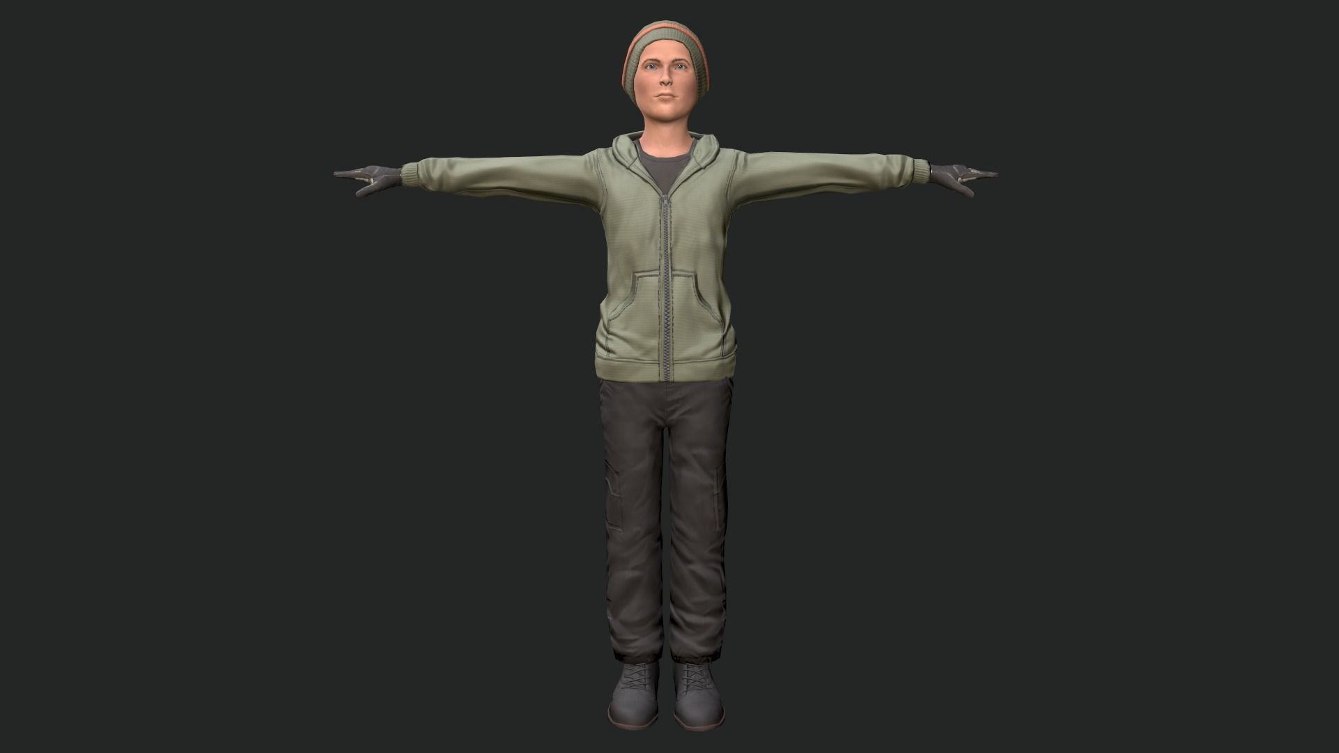 Cool Boy - Game Ready Low-poly 3D model_8