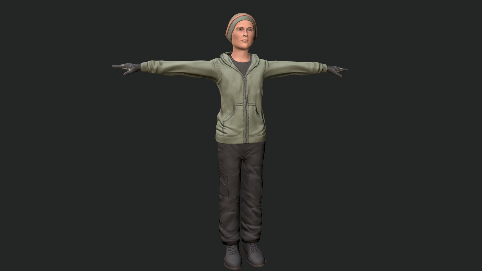 Cool Boy - Game Ready Low-poly 3D model_11