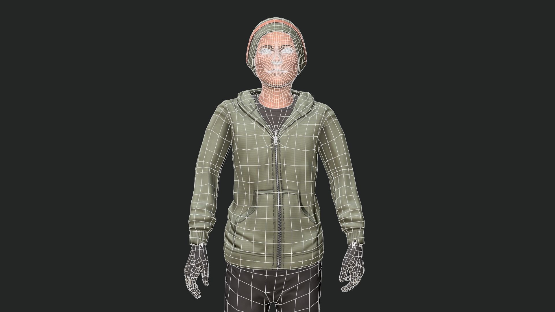 Cool Boy - Game Ready Low-poly 3D model_17