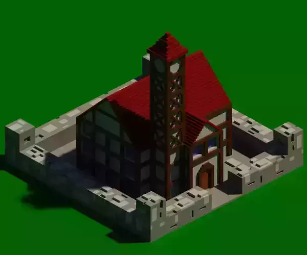 Voxel WarCraft 3 Town Hall