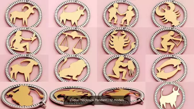 Zodiac Necklace Pendant