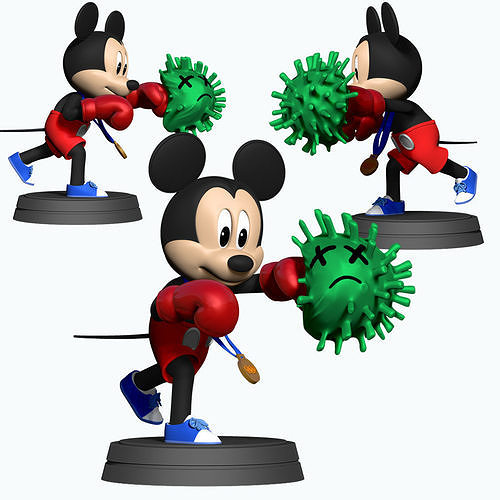 Mickey Mouse - Boxing 3D print model