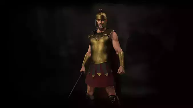 Roman God of War - Fantasy Armor Low-poly 3D model