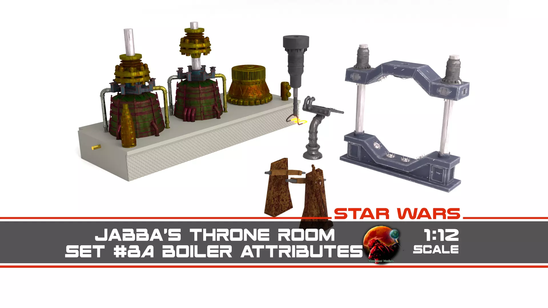 Jabbas Throne Room - Set 8a - Boiler Room Attributes 1-12 scale 3D print model_0