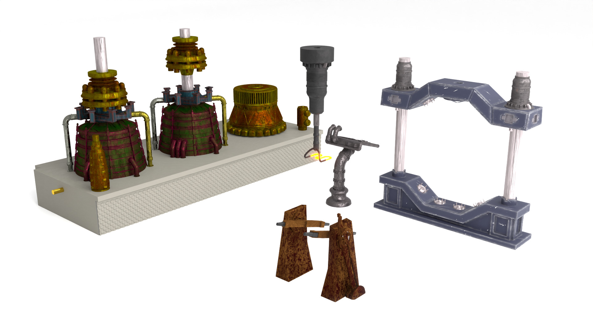 Jabbas Throne Room - Set 8a - Boiler Room Attributes 1-12 scale 3D print model_4