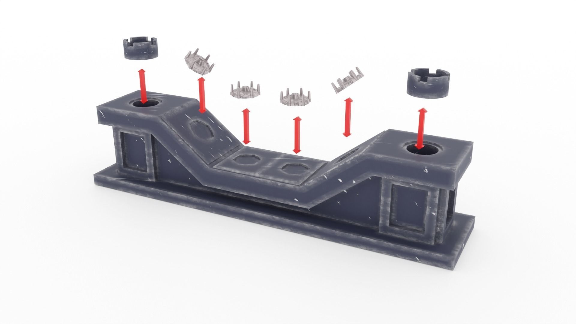 Jabbas Throne Room - Set 8a - Boiler Room Attributes 1-12 scale 3D print model_14