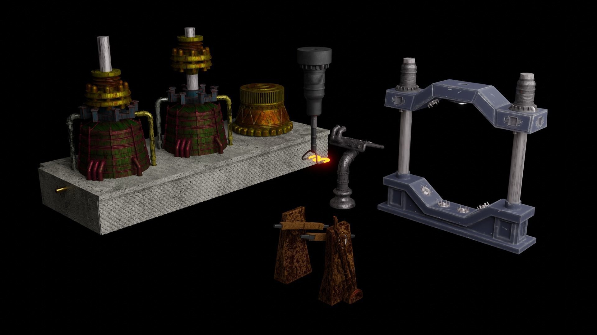 Jabbas Throne Room - Set 8a - Boiler Room Attributes 1-12 scale 3D print model_6