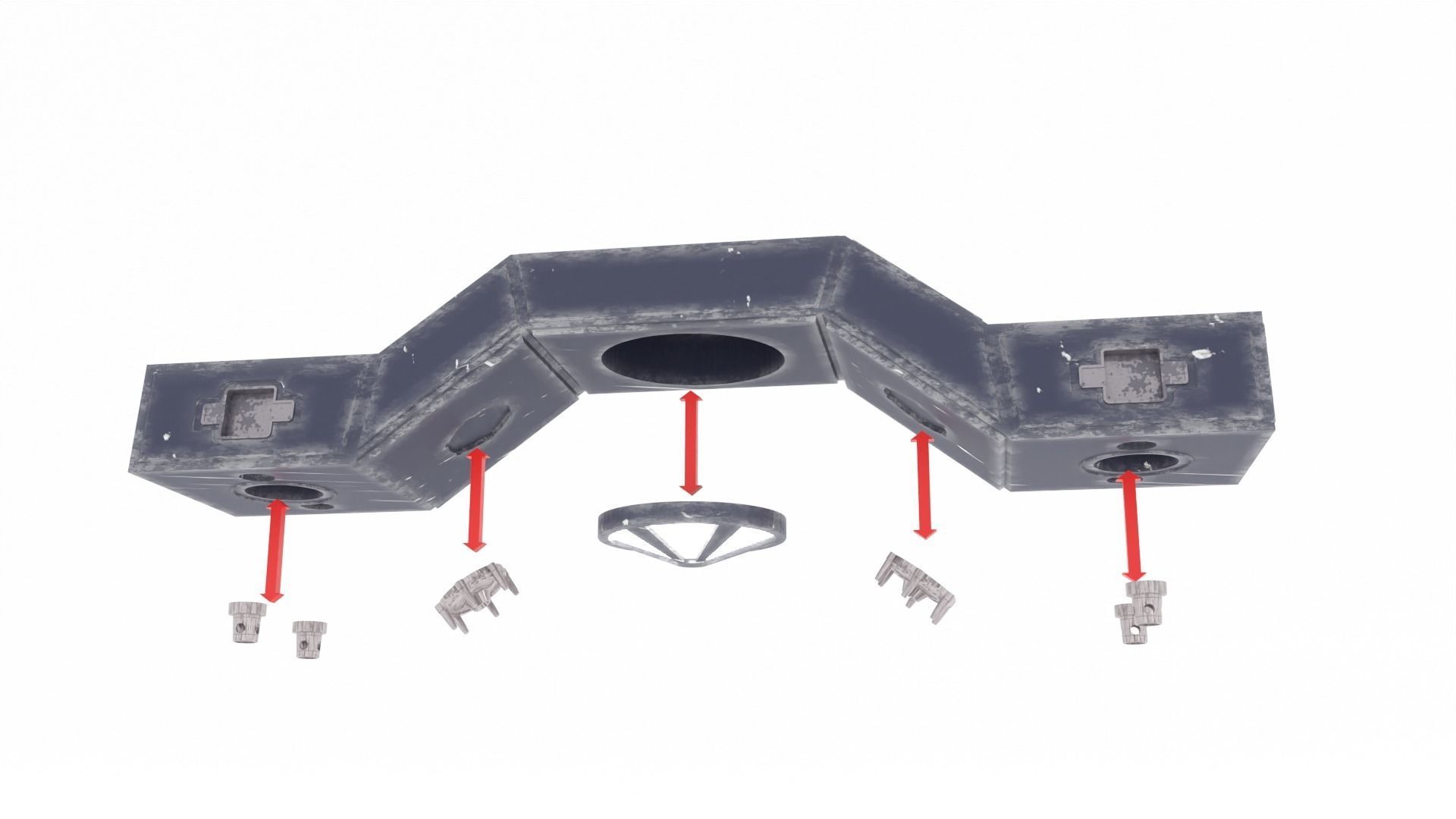 Jabbas Throne Room - Set 8a - Boiler Room Attributes 1-18 scale 3D print model_17