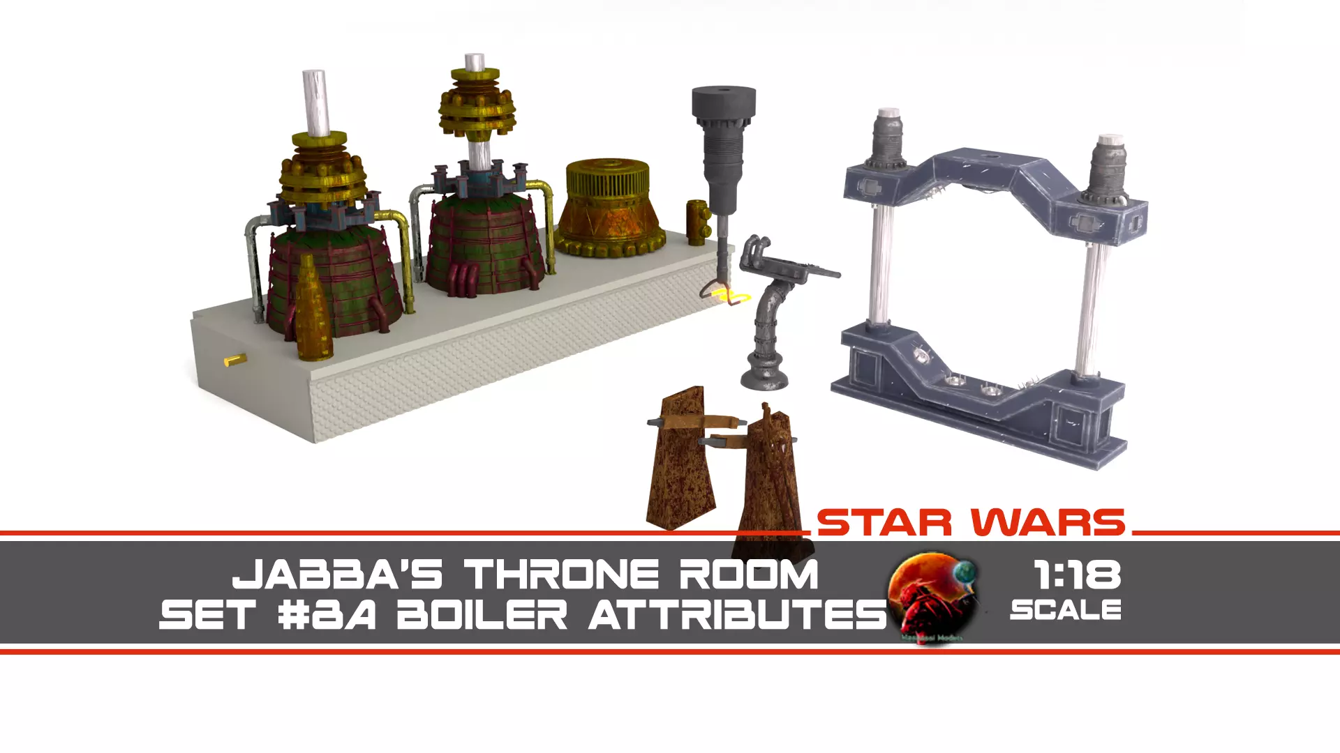 Jabbas Throne Room - Set 8a - Boiler Room Attributes 1-18 scale 3D print model_0