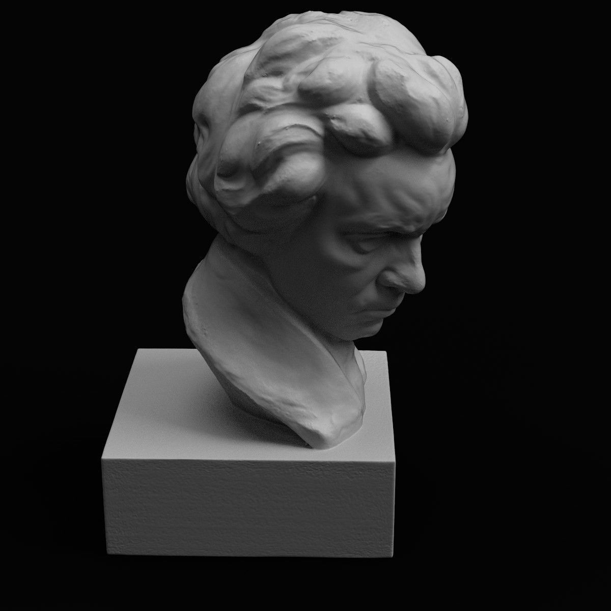Ludwig van Beethoven Bust 3D print model_9