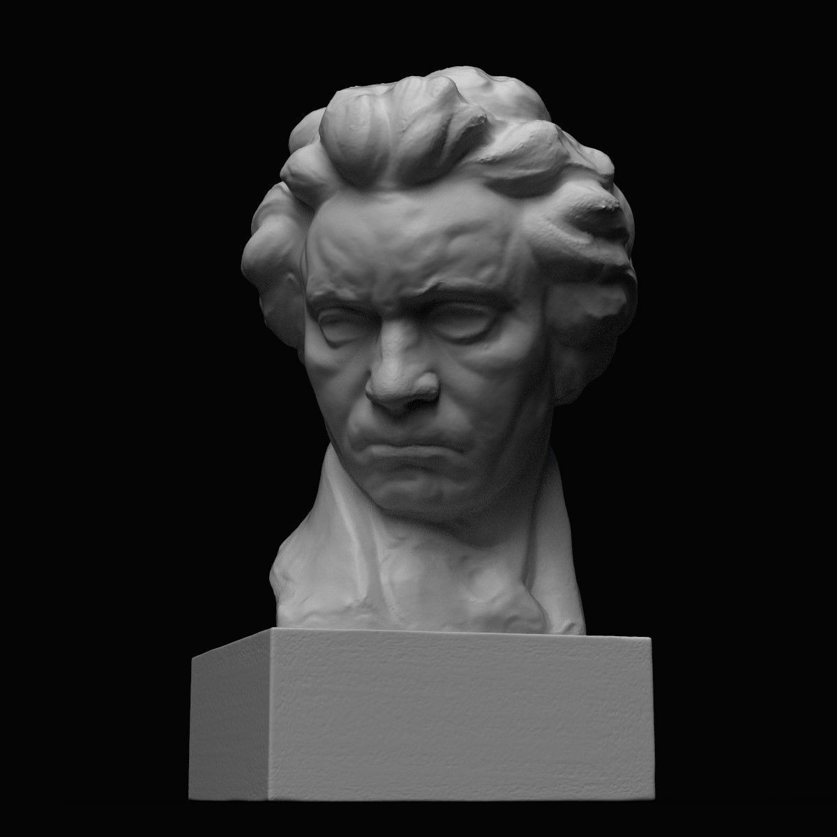 Ludwig van Beethoven Bust 3D print model_1