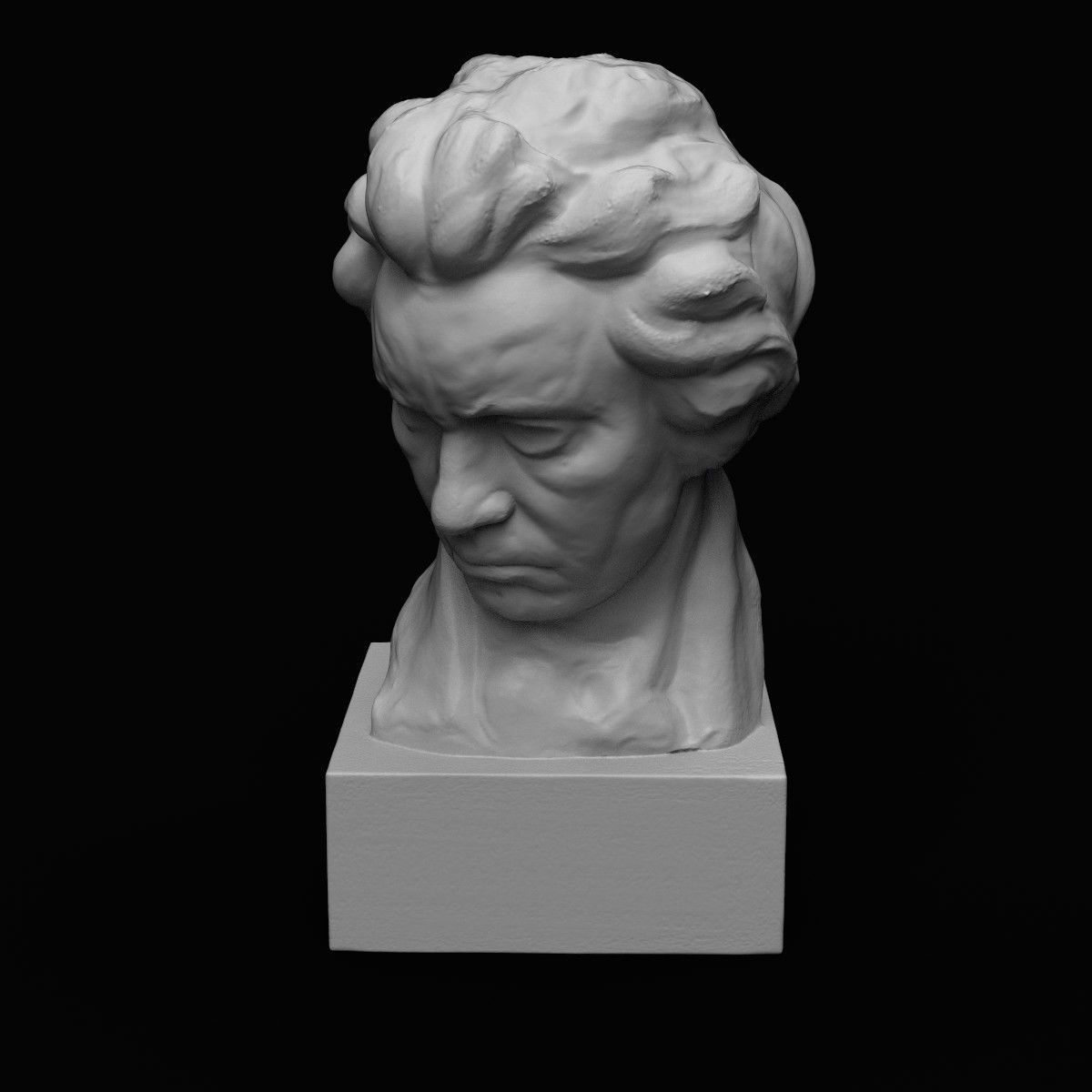 Ludwig van Beethoven Bust 3D print model_4