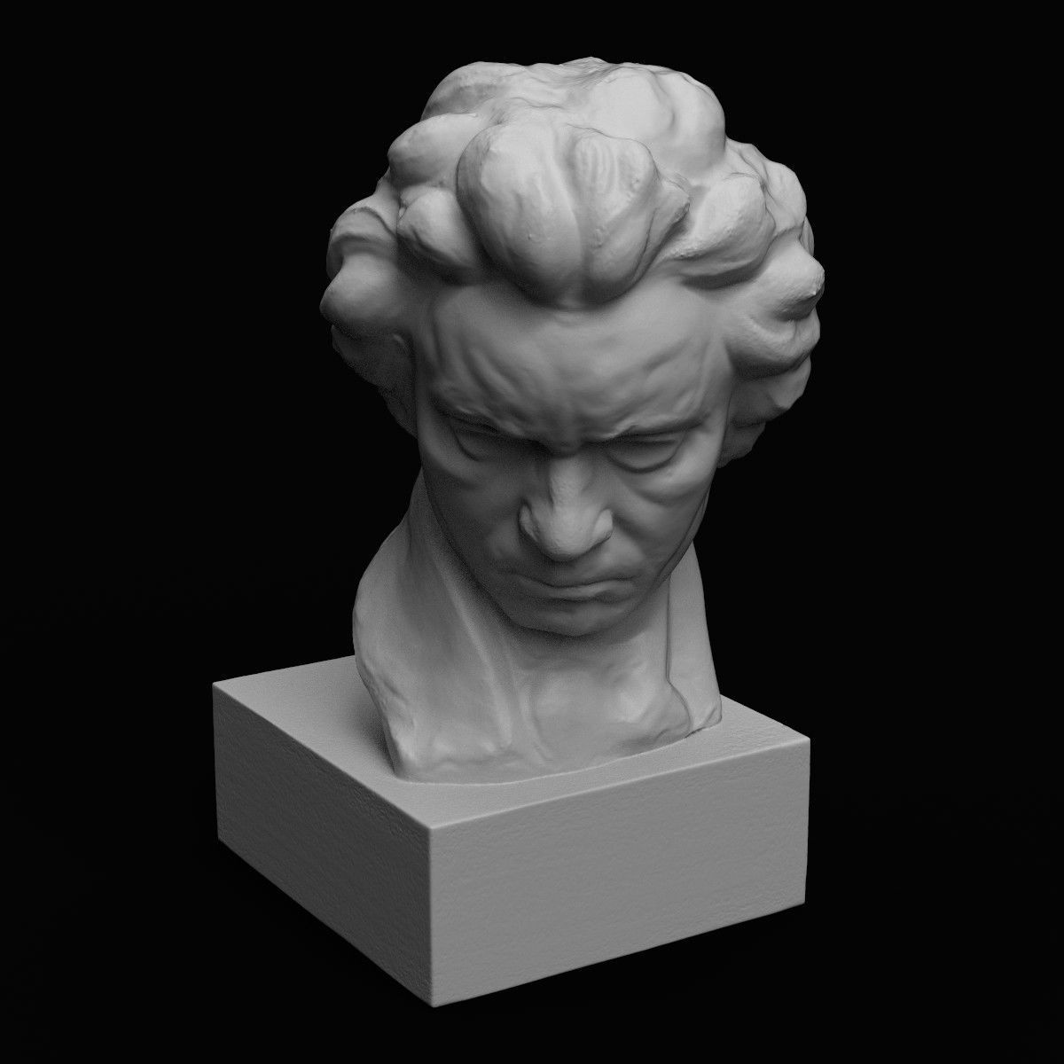 Ludwig van Beethoven Bust 3D print model_3