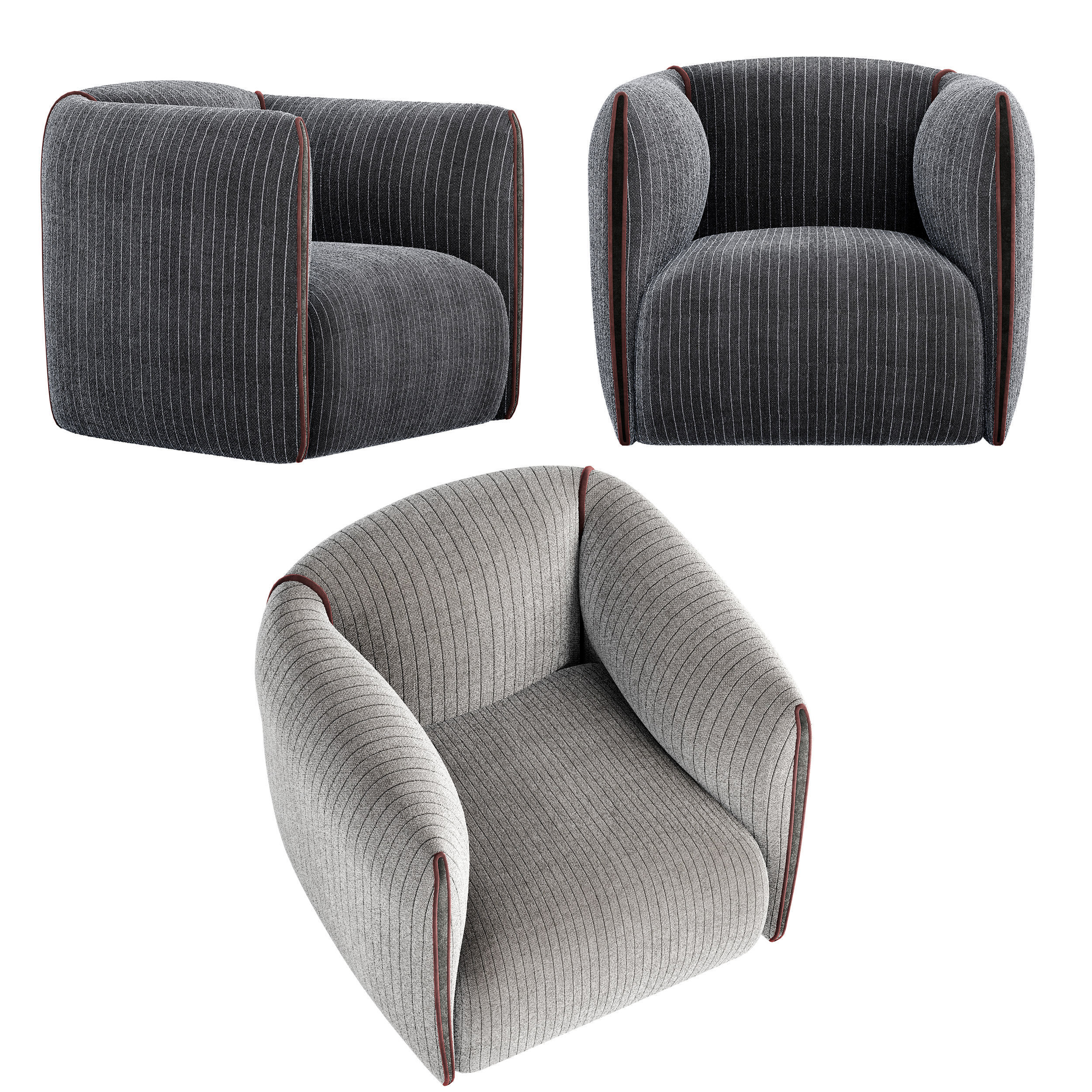 Mia armchair Designed by Francesco Bettoni  3D model_2