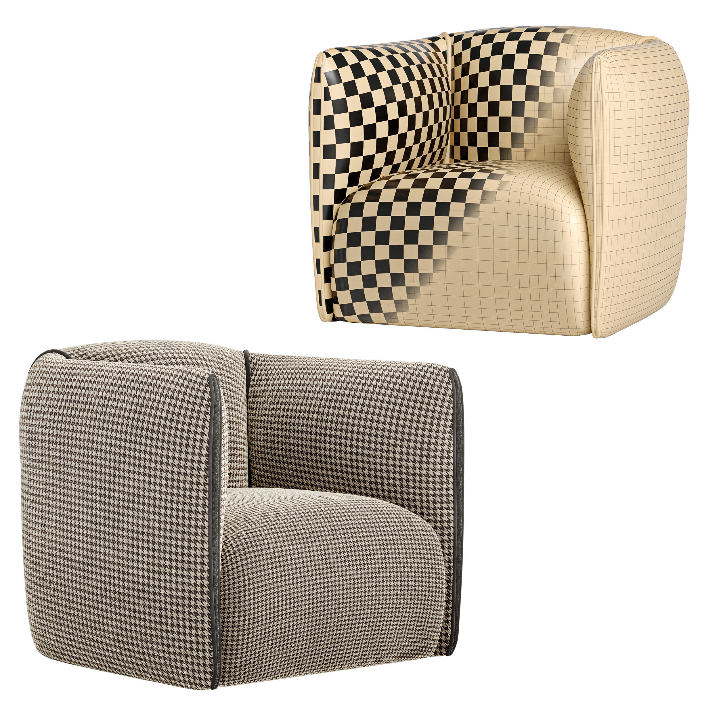 Mia armchair Designed by Francesco Bettoni  3D model_3