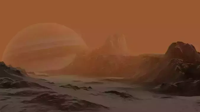 Alien planet environment   Low-poly 3D model