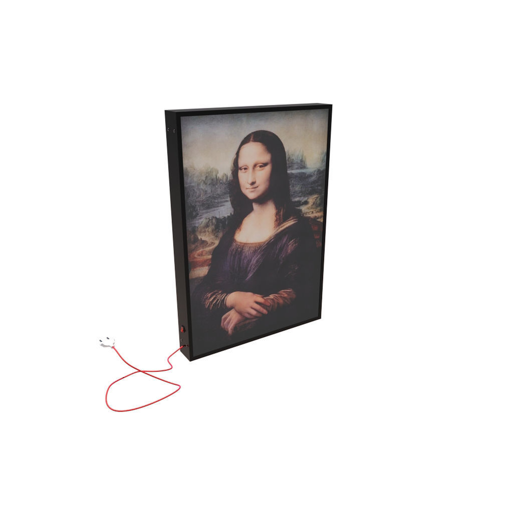 Virgil Abloh x IKEA MARKERAD Mona Lisa Artwork 3D model_4