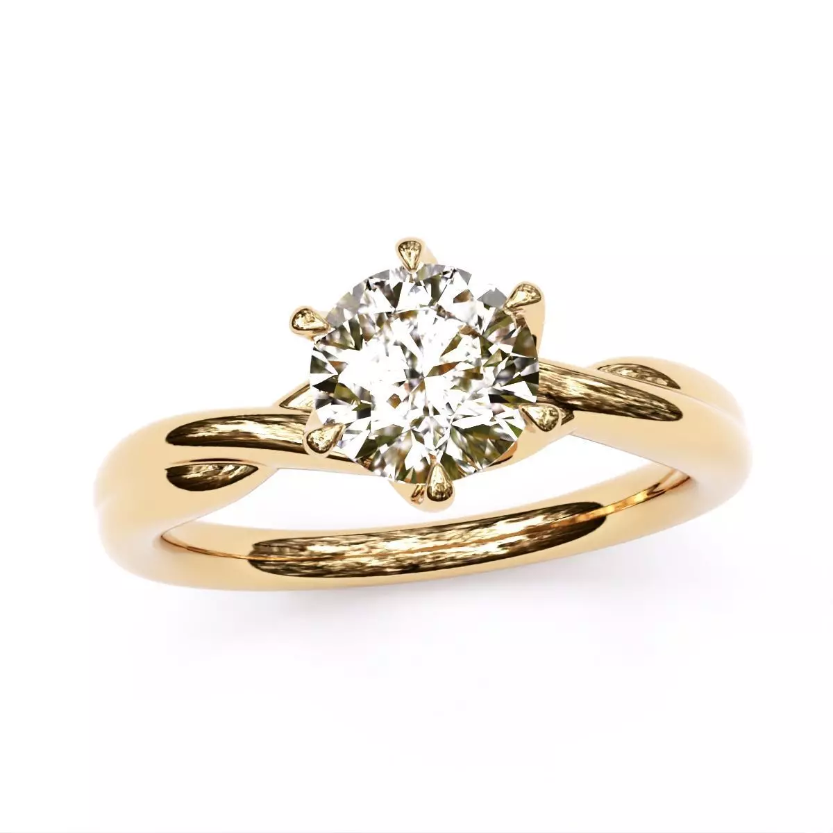 solitaire ring 3D print model