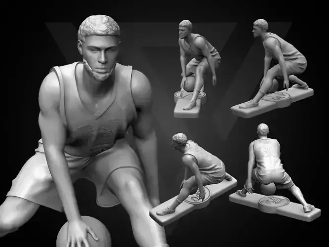 Steph Curry 3D Printable 2S 3D print model