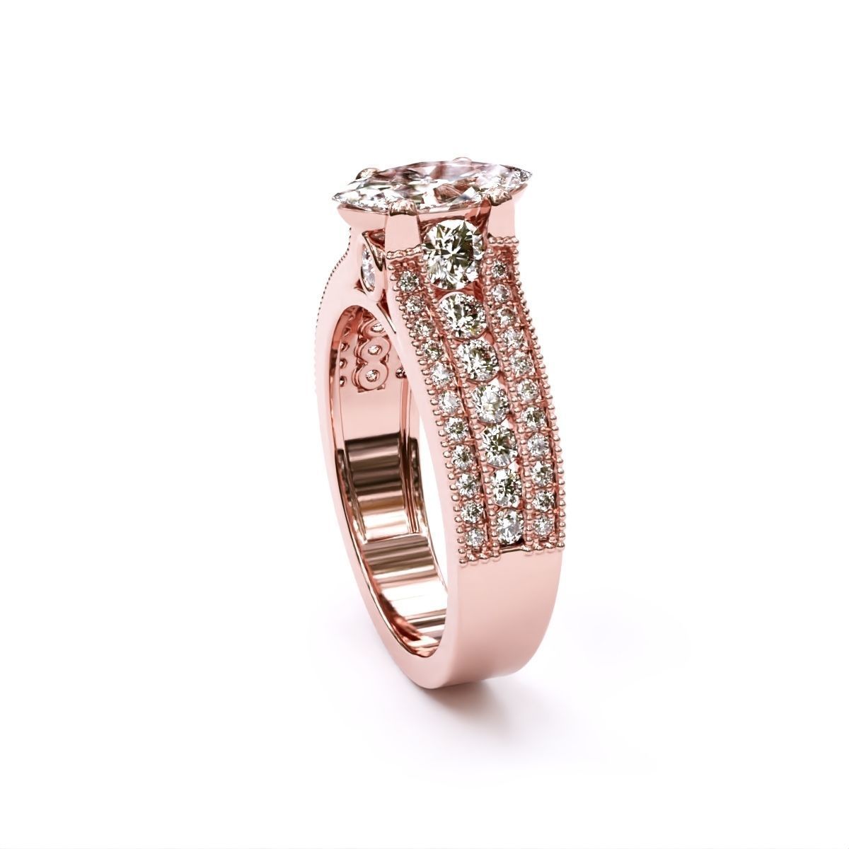 marquise fancy ring 3D print model_5