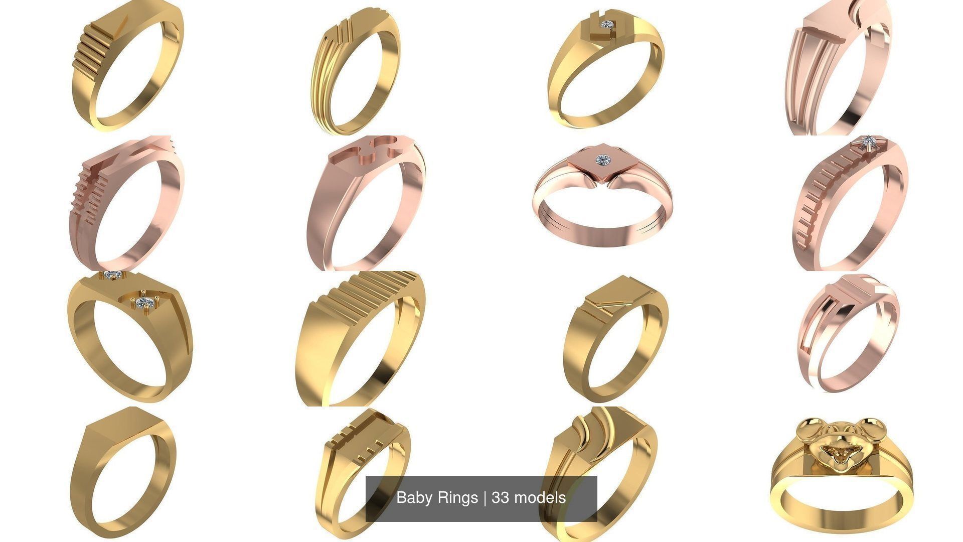 Baby Rings 33 3D Model Collection_2