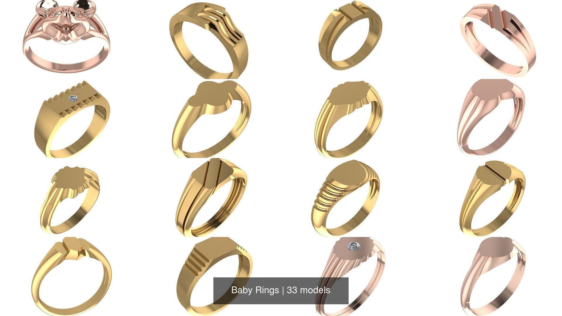 Baby Rings 33 3D Model Collection_6