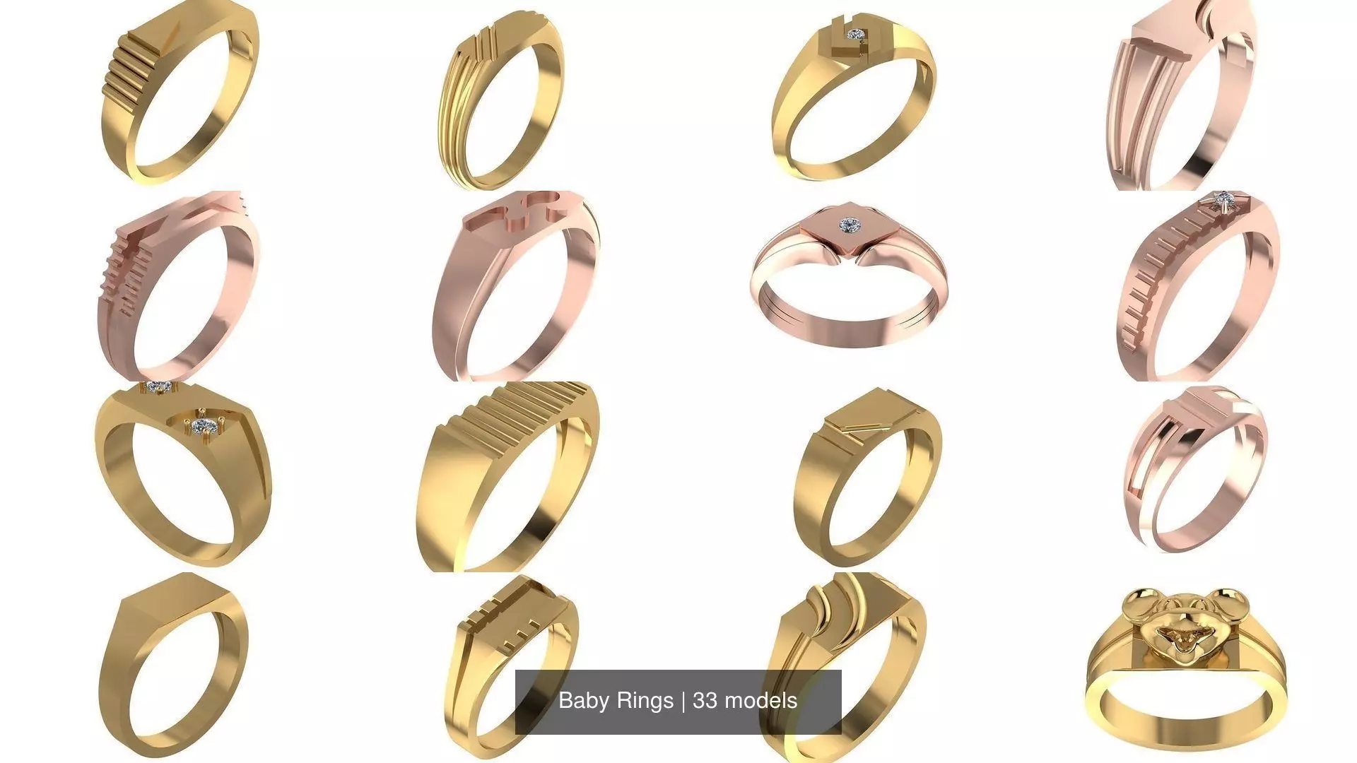 Baby Rings 33 3D Model Collection_0