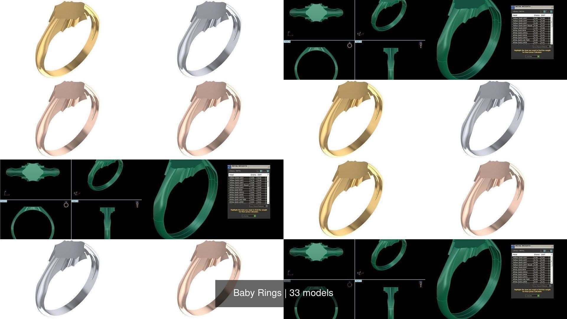 Baby Rings 33 3D Model Collection_8