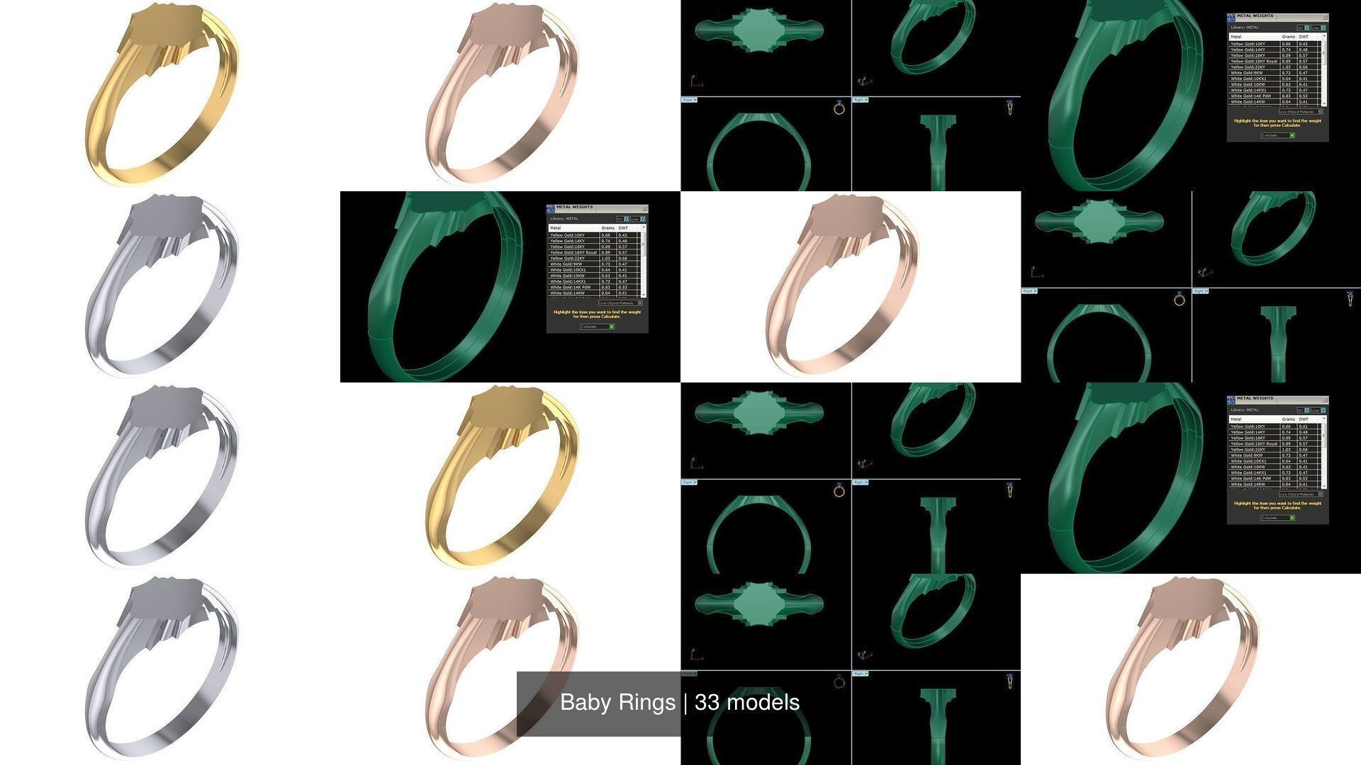 Baby Rings 33 3D Model Collection_7