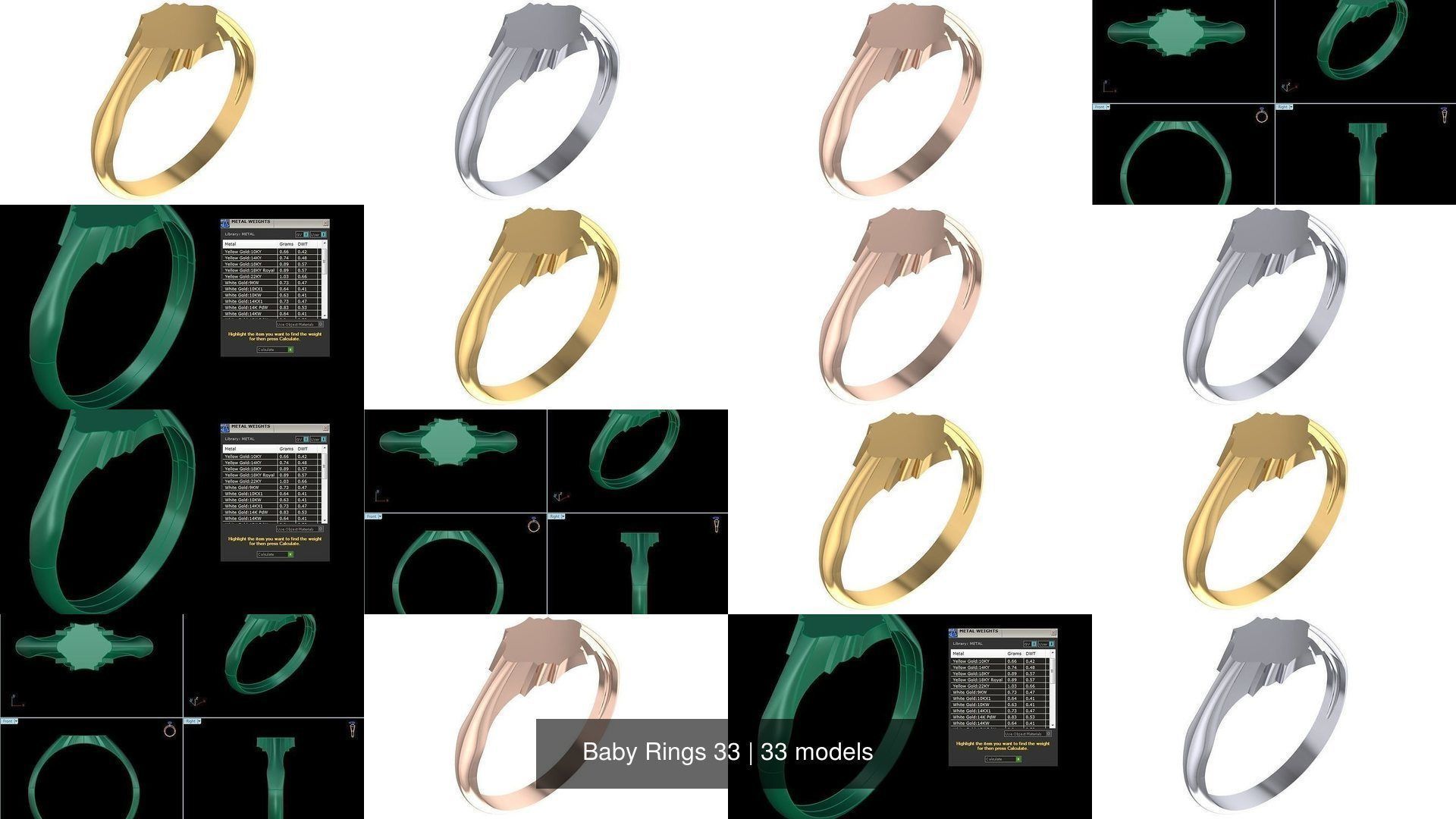 Baby Rings 33 3D Model Collection_5