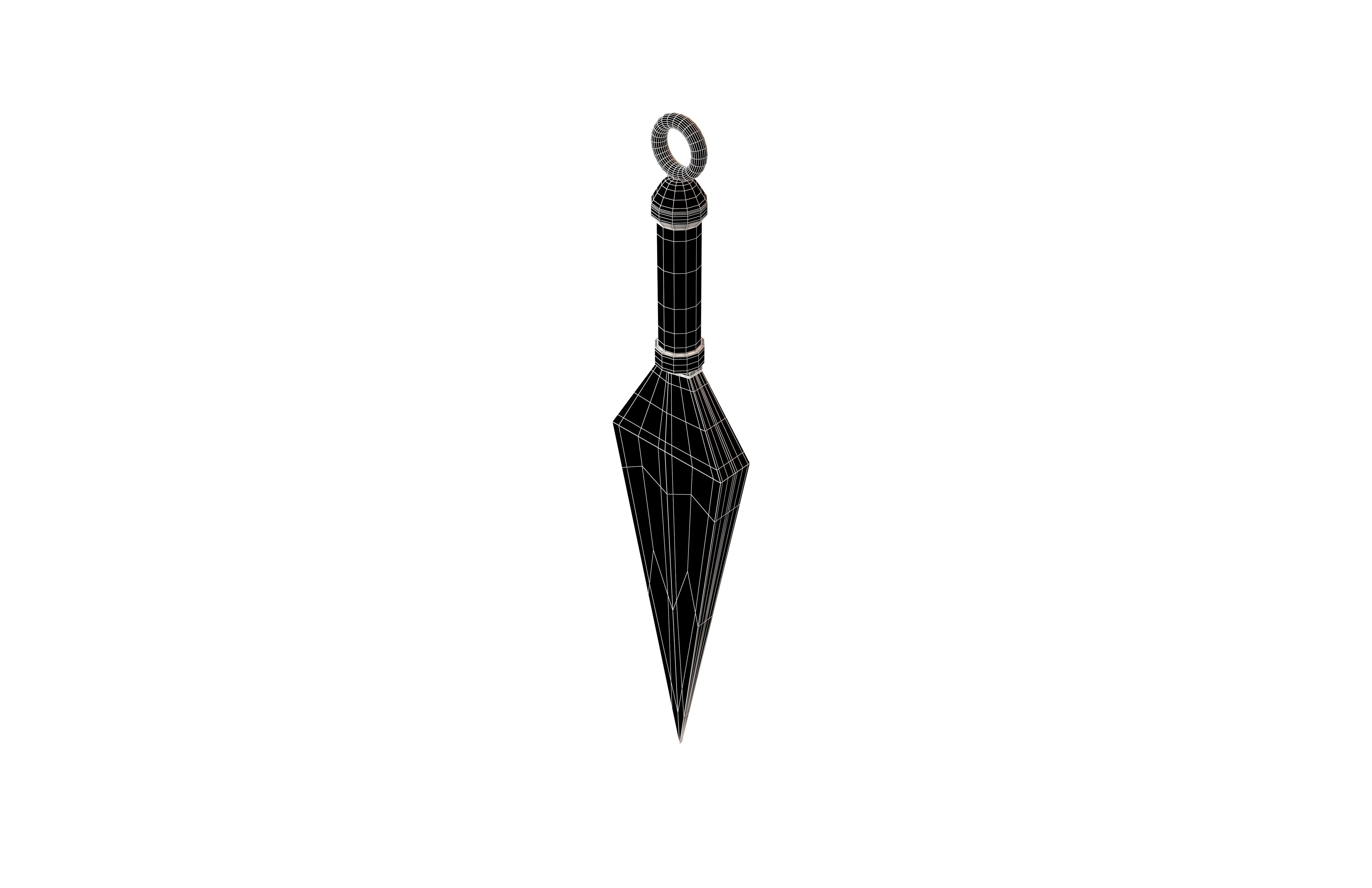 Kunai v1 002 Low-poly 3D model_6