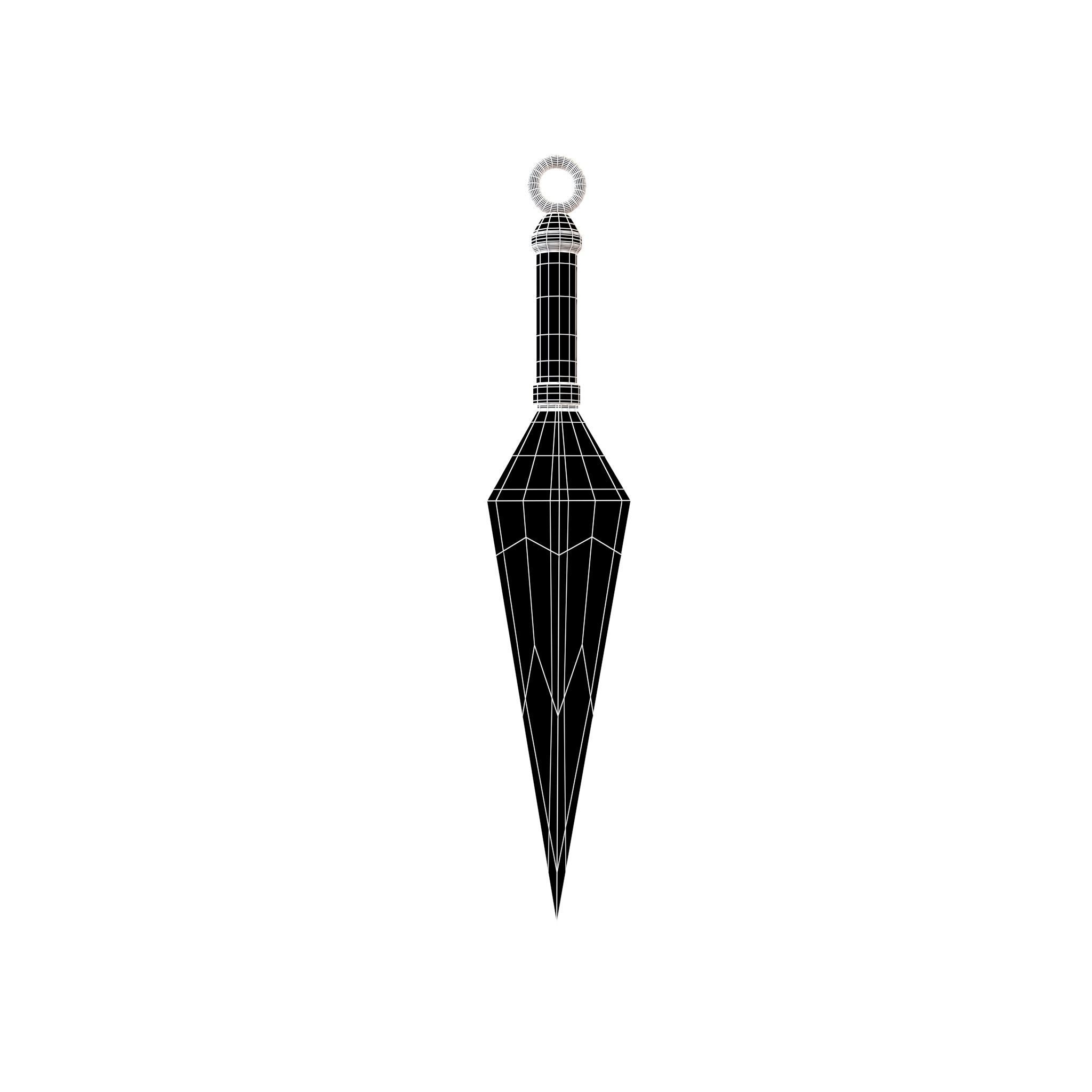 Kunai v1 006 Low-poly 3D model_4