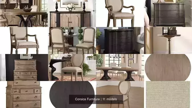 Corsica Furniture 3D Model Collection