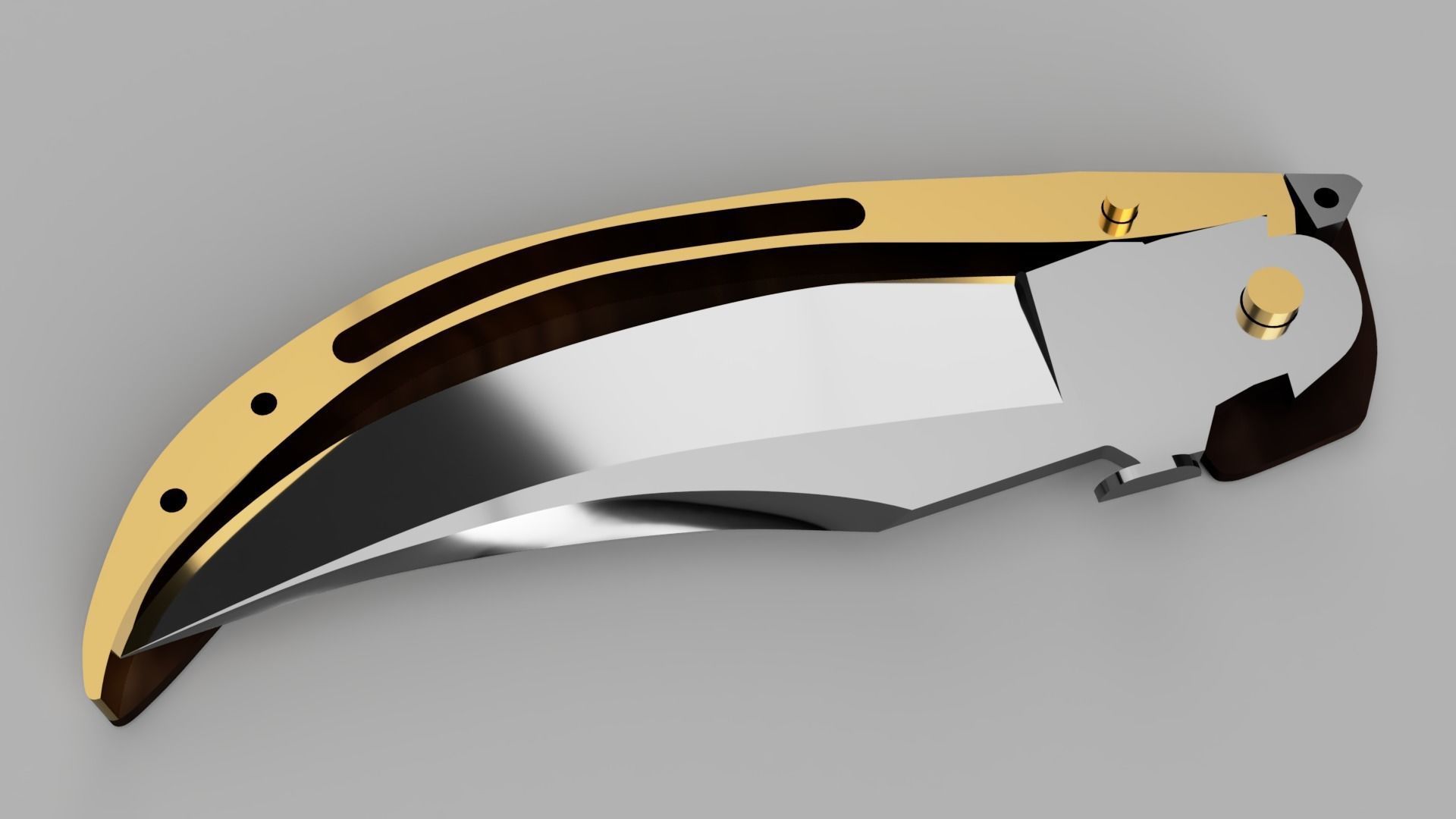 Falchion Knife - CSGO 3D print model_3
