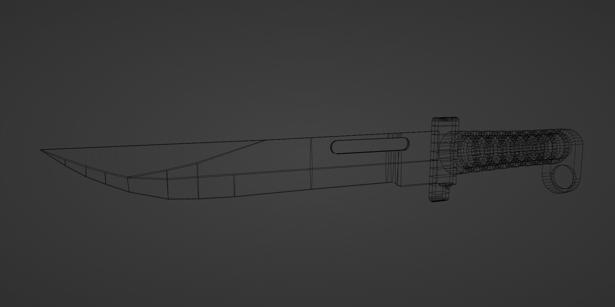 Knife 3d Model Low-poly 3D model_3