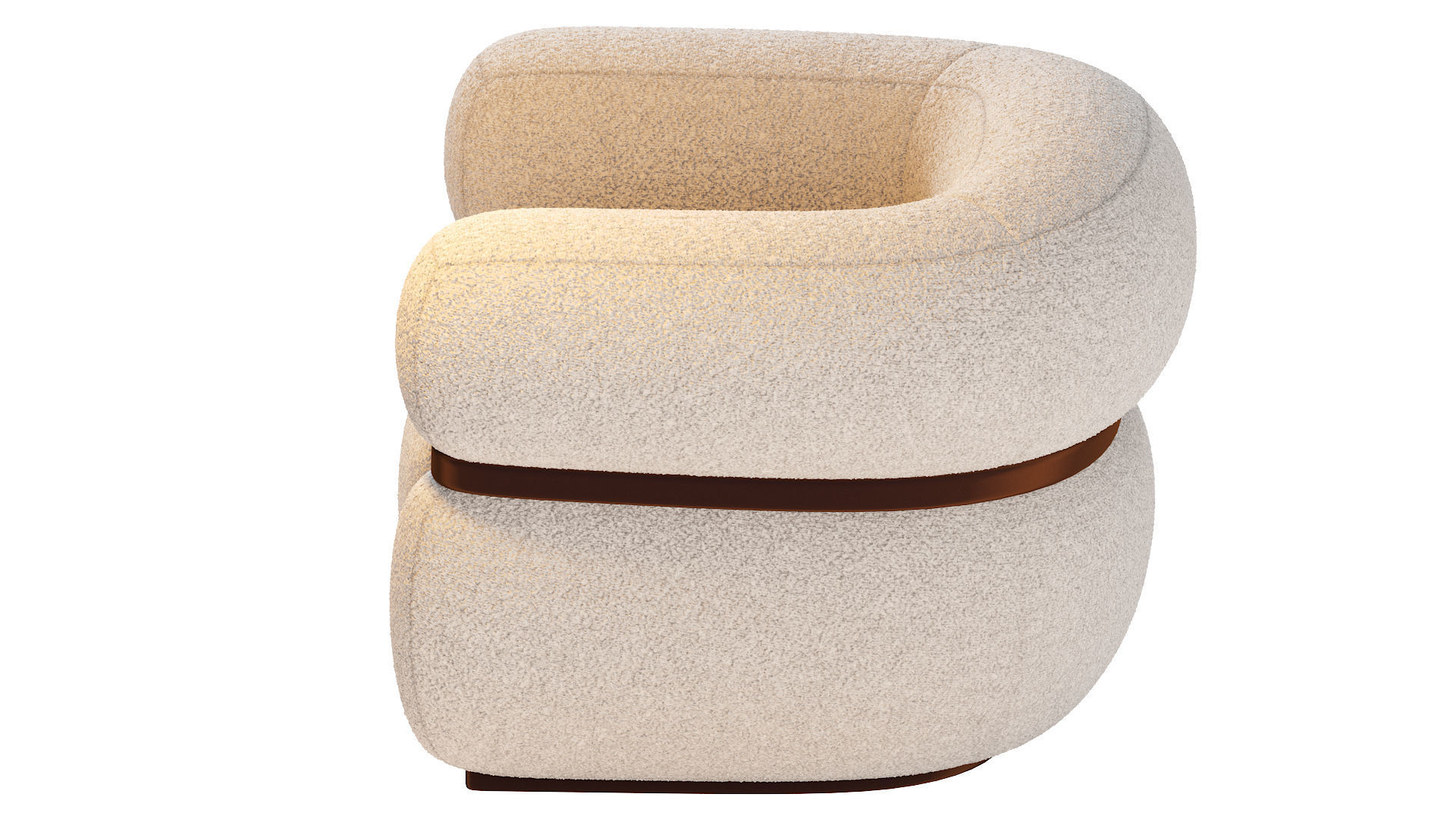 Malibu armchair 3D model_5