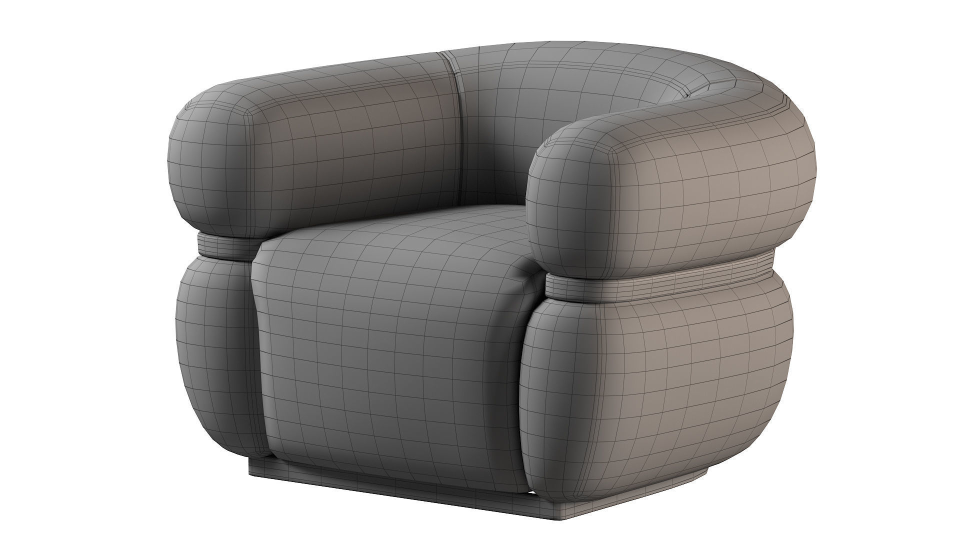 Malibu armchair 3D model_7