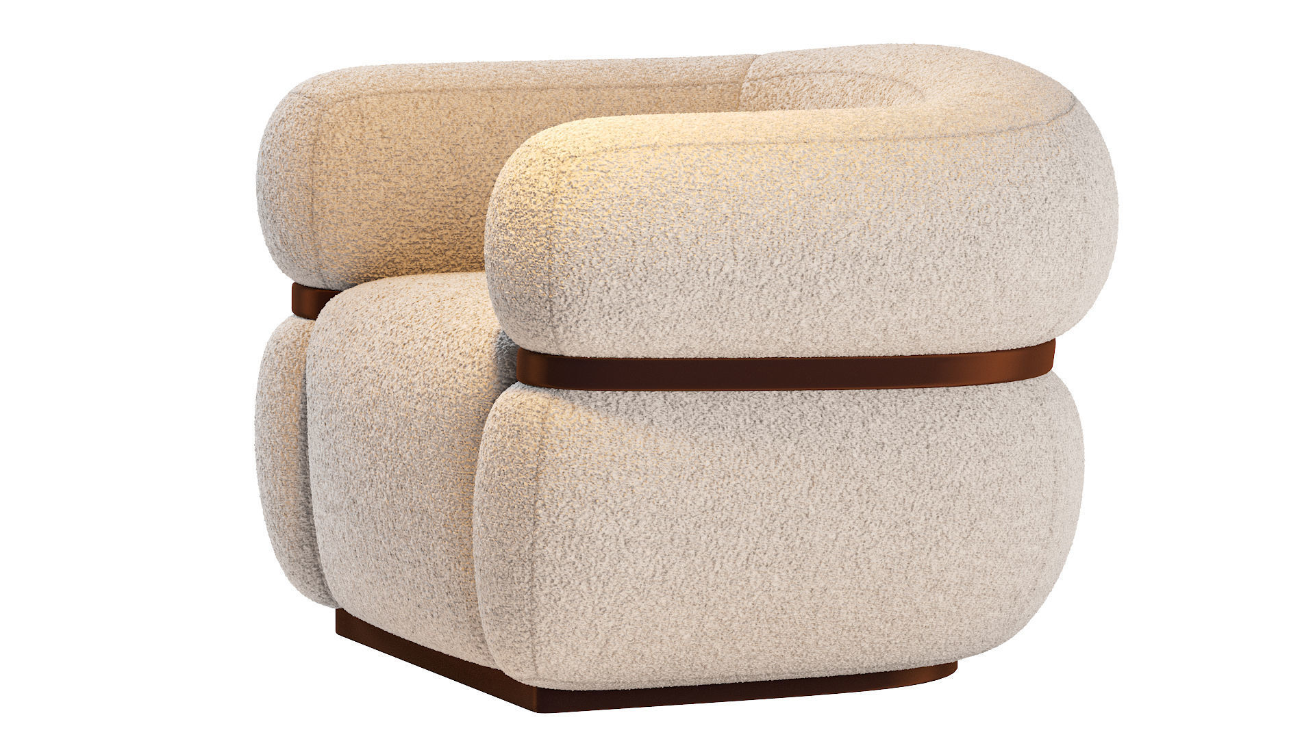 Malibu armchair 3D model_1