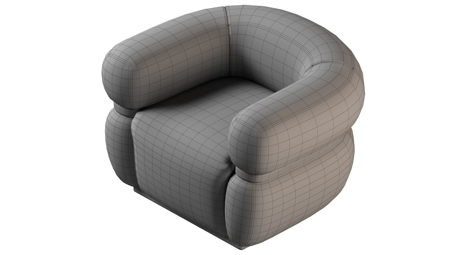Malibu armchair 3D model_10