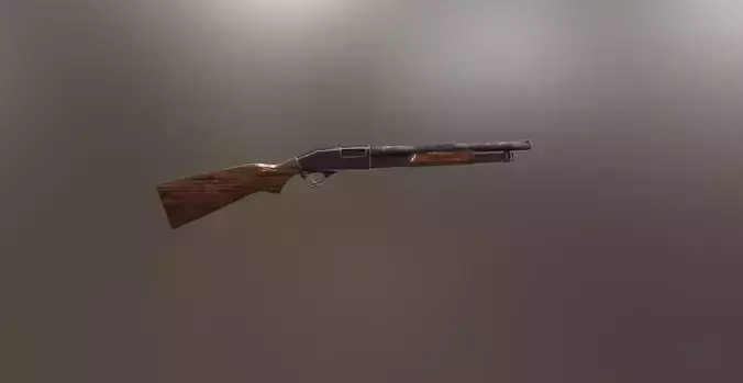 Shotgun Remington M870 3D model