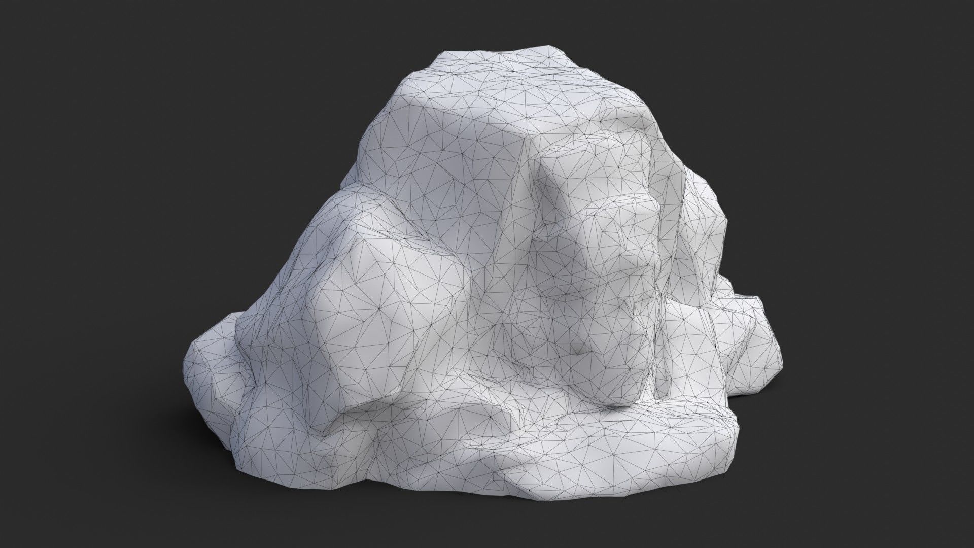 Maya Rock Set Bundle - Grey Jagged Stone 3D Model Collection_15