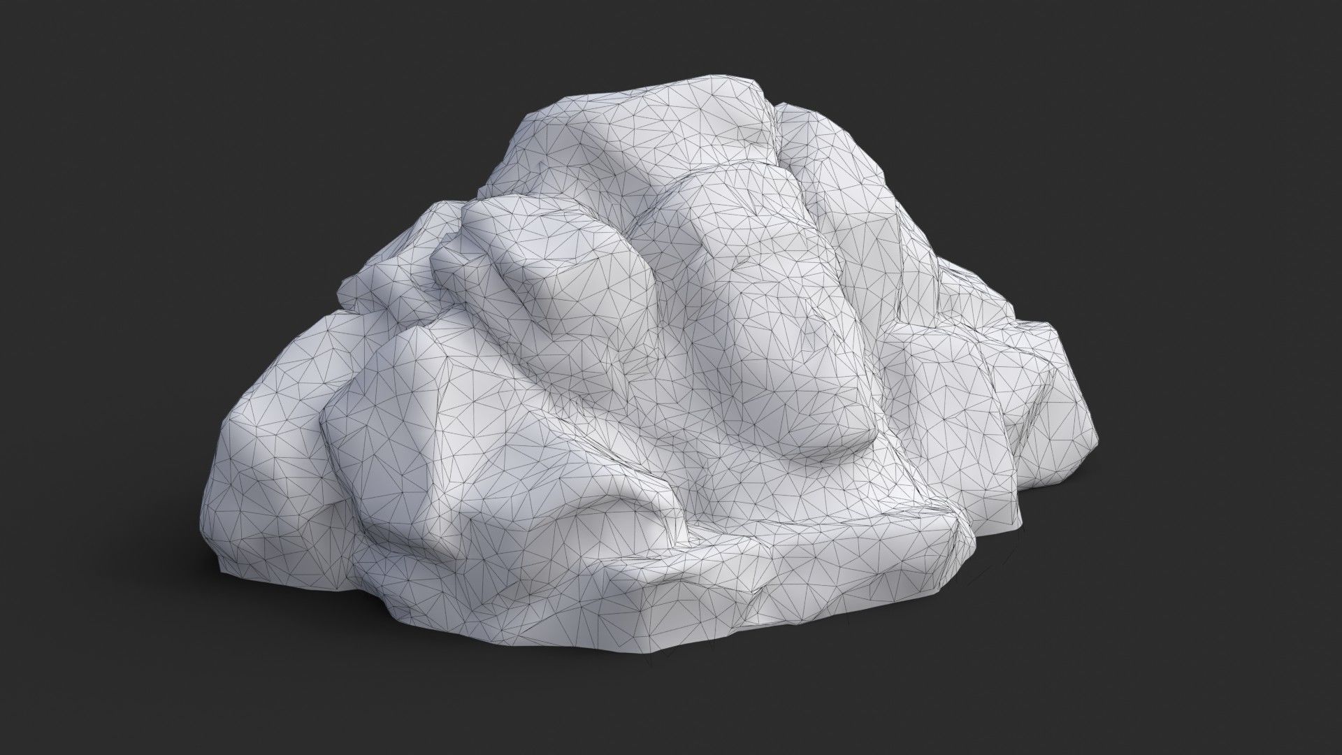 Maya Rock Set Bundle - Grey Jagged Stone 3D Model Collection_13