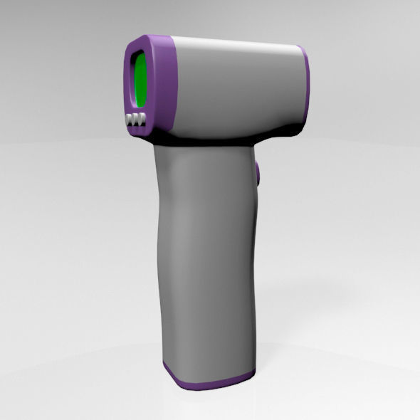 Infrared Forehead Thermometer 01 3D model_22