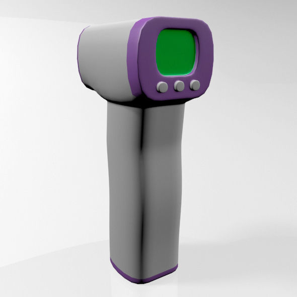 Infrared Forehead Thermometer 01 3D model_7