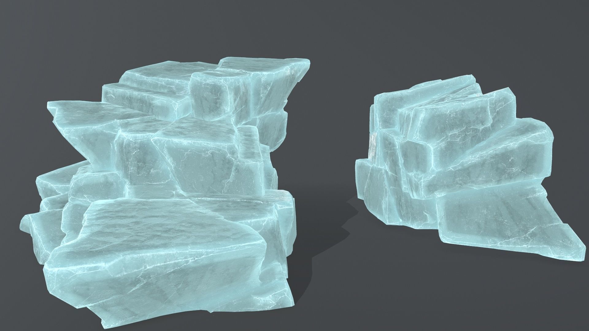 ice rocks Low-poly 3D model_17